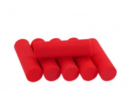 Foam Popper Cylinders, Red, 12 mm